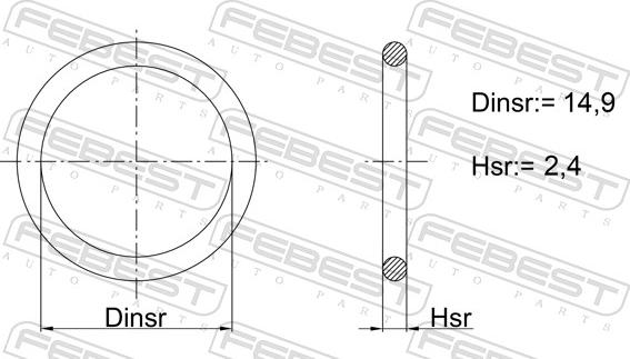 Febest 04400-004 - Seal, oil strainer car-mod.net