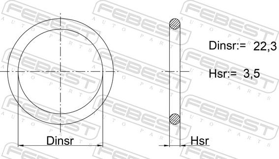 Febest 01400-007 - Seal Ring, timing chain tensioner car-mod.net