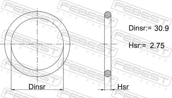 Febest 01400-010 - Seal, oil filter housing car-mod.net