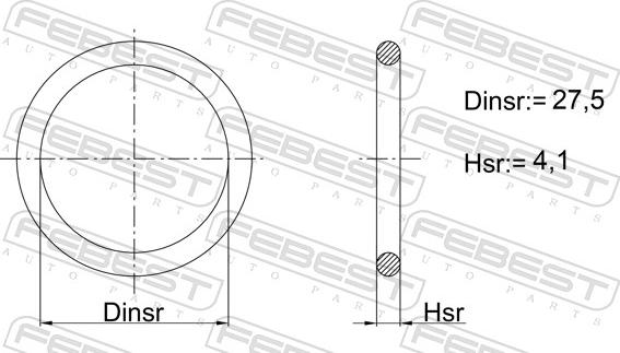 Febest 03400-008 - Gasket, coolant flange car-mod.net