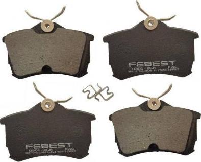 Febest 0301-CLR - Brake Pad Set, disc brake car-mod.net