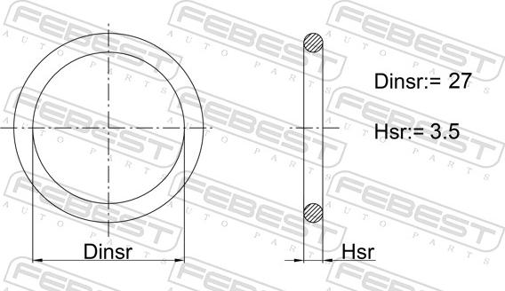 Febest 02400-008 - Oil Seal, automatic transmission car-mod.net