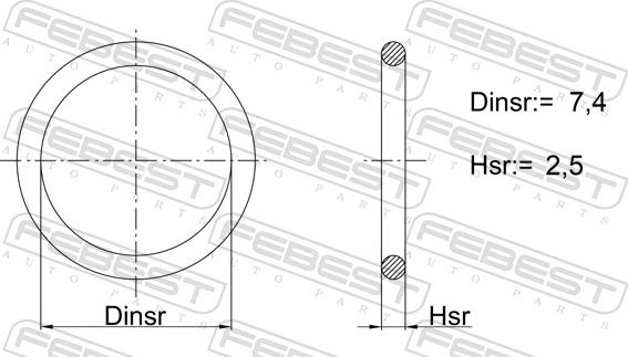 Febest 02400-024 - Seal Ring, turbo air hose car-mod.net
