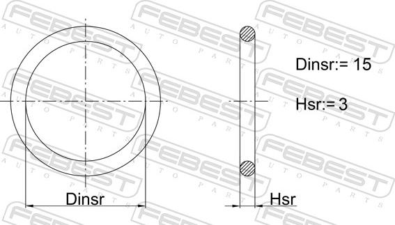 Febest 18400-003 - Seal, coolant tube car-mod.net