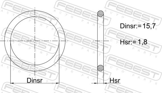 Febest 23400-009 - Seal, fuel line car-mod.net