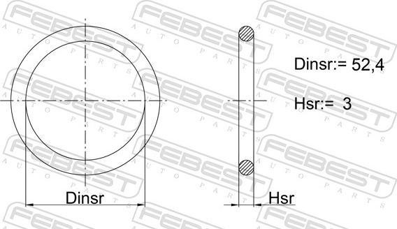 Febest 23400-003 - Timing Case Gasket, engine timing car-mod.net