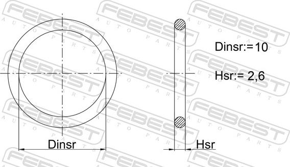 Febest 23400-010 - Seal Ring, charger car-mod.net