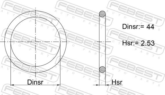 Febest 23400-018 - Gasket, EGR valve pipe car-mod.net