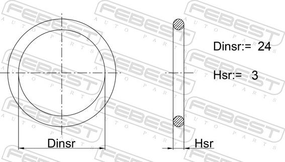 Febest 23400-039 - Gasket, coolant flange car-mod.net