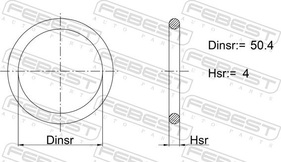 Febest 23400-025 - Gasket, thermostat car-mod.net