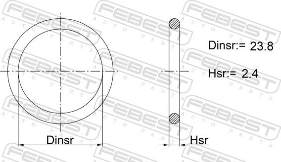 Febest 23400-023 - Seal Ring, air conditioning system line car-mod.net