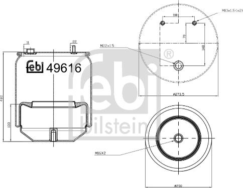 Febi Bilstein 49616 - Bellow, air suspension car-mod.net