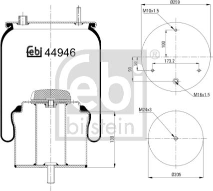Febi Bilstein 44946 - Bellow, air suspension car-mod.net