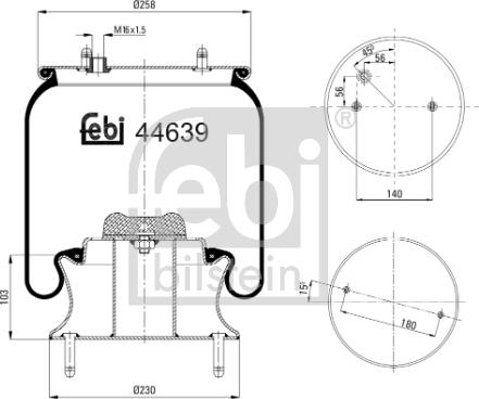 Febi Bilstein 44639 - Bellow, air suspension car-mod.net