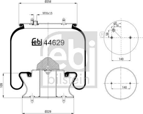 Febi Bilstein 44629 - Bellow, air suspension car-mod.net