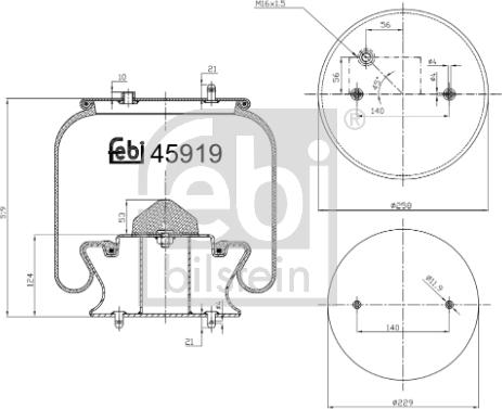 Febi Bilstein 45919 - Bellow, air suspension car-mod.net