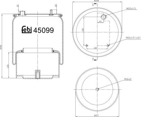Febi Bilstein 45099 - Bellow, air suspension car-mod.net