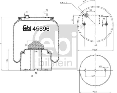 Febi Bilstein 45896 - Bellow, air suspension car-mod.net