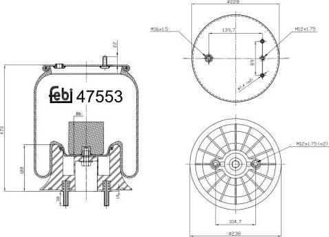 Febi Bilstein 47553 - Bellow, air suspension car-mod.net