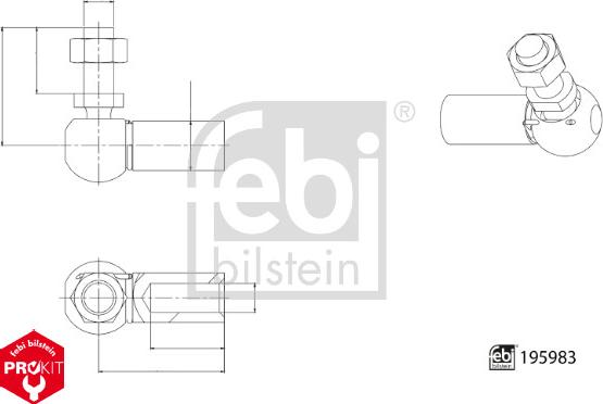 FEBI Bilstein 195983 - Ball Head, gearshift linkage car-mod.net