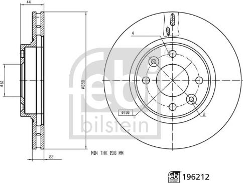 Febi Bilstein 196212 - Brake Disc car-mod.net