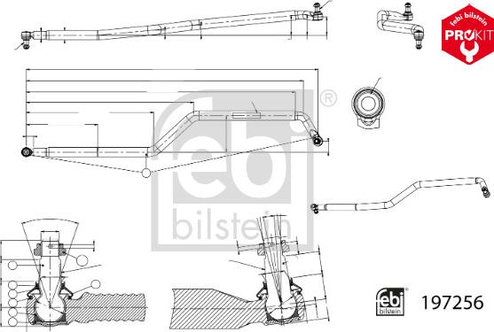 FEBI Bilstein 197256 - Centre Rod Assembly car-mod.net