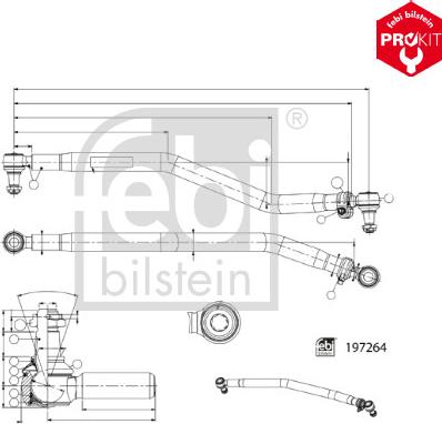 FEBI Bilstein 197264 - Centre Rod Assembly car-mod.net