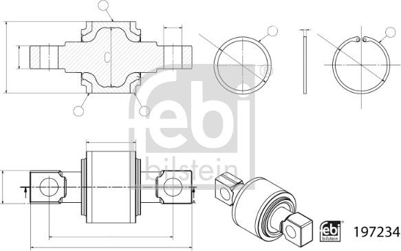 FEBI Bilstein 197234 - Repair Kit, guide strut car-mod.net