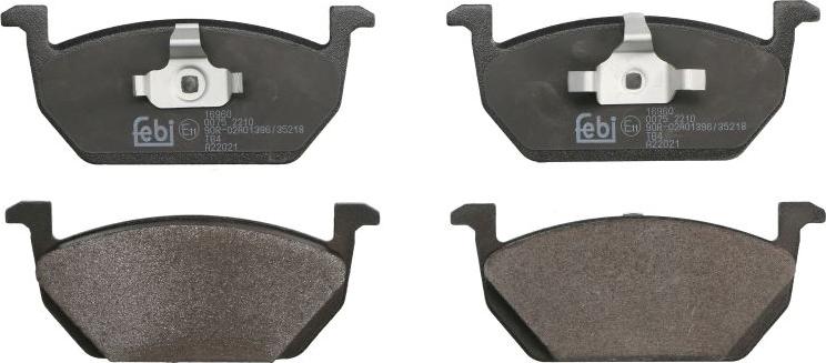 Febi Bilstein 16960 - Brake Pad Set, disc brake car-mod.net