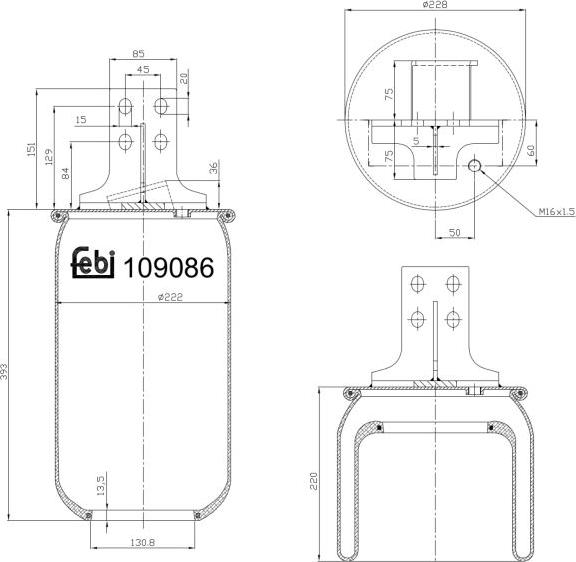 Febi Bilstein 109086 - Bellow, air suspension car-mod.net