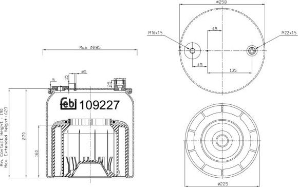 Febi Bilstein 109227 - Bellow, air suspension car-mod.net