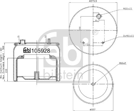Febi Bilstein 105928 - Bellow, air suspension car-mod.net