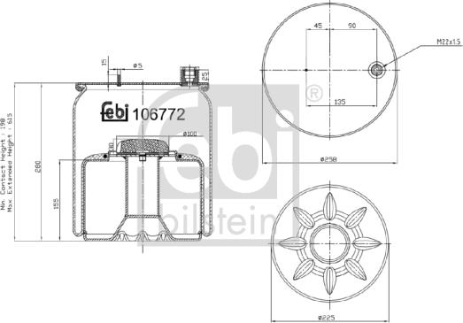 Febi Bilstein 106772 - Bellow, air suspension car-mod.net
