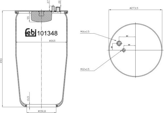 FEBI Bilstein 101348 - Bellow, air suspension car-mod.net
