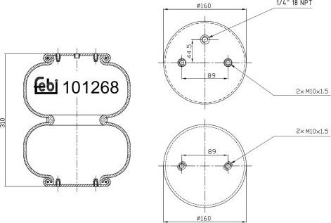 Febi Bilstein 101268 - Bellow, air suspension car-mod.net