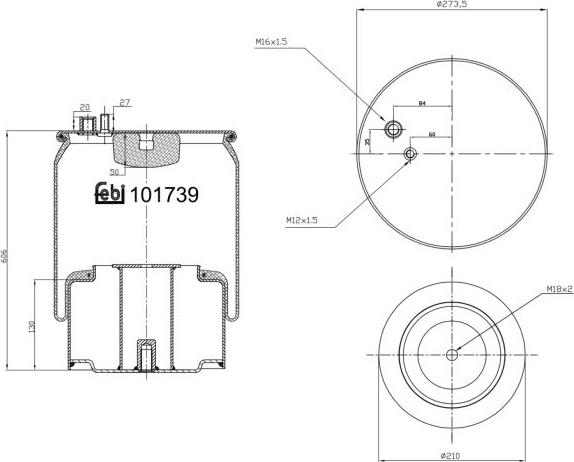 FEBI Bilstein 101739 - Bellow, air suspension car-mod.net
