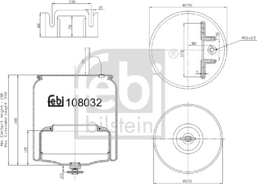 FEBI Bilstein 108032 - Bellow, air suspension car-mod.net