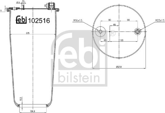 Febi Bilstein 102516 - Bellow, air suspension car-mod.net