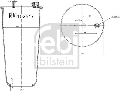 Febi Bilstein 102517 - Bellow, air suspension car-mod.net