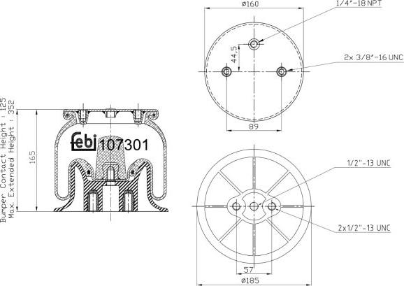 Febi Bilstein 107301 - Bellow, air suspension car-mod.net