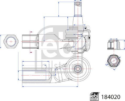 Febi Bilstein 184020 - Tie Rod End car-mod.net