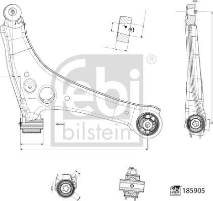 Febi Bilstein 185905 - Track Control Arm car-mod.net