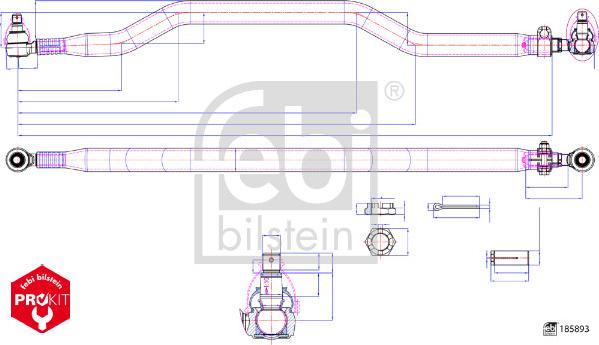 Febi Bilstein 185893 - Tie Rod car-mod.net