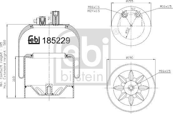 Febi Bilstein 185229 - Bellow, air suspension car-mod.net