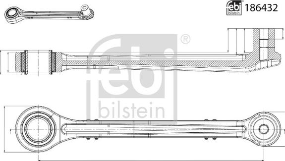 Febi Bilstein 186432 - Rod / Strut, stabiliser car-mod.net