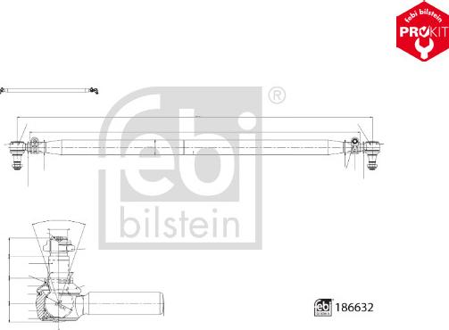 Febi Bilstein 186632 - Tie Rod car-mod.net
