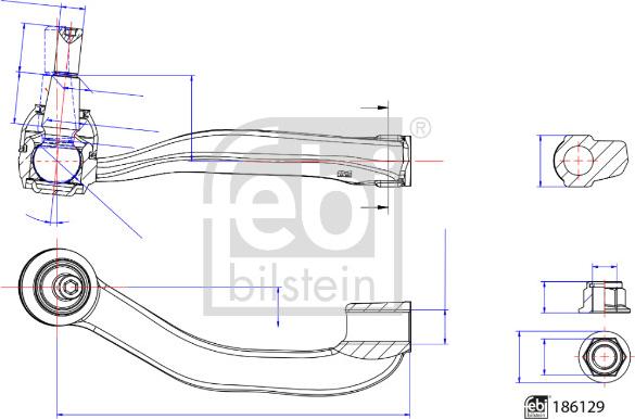 Febi Bilstein 186129 - Tie Rod End car-mod.net