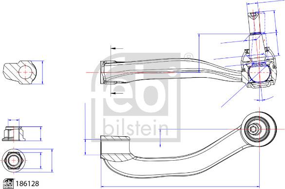 Febi Bilstein 186128 - Tie Rod End car-mod.net