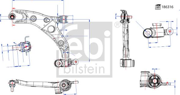 FEBI Bilstein 186316 - Track Control Arm car-mod.net