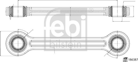 Febi Bilstein 186387 - Rod / Strut, stabiliser car-mod.net
